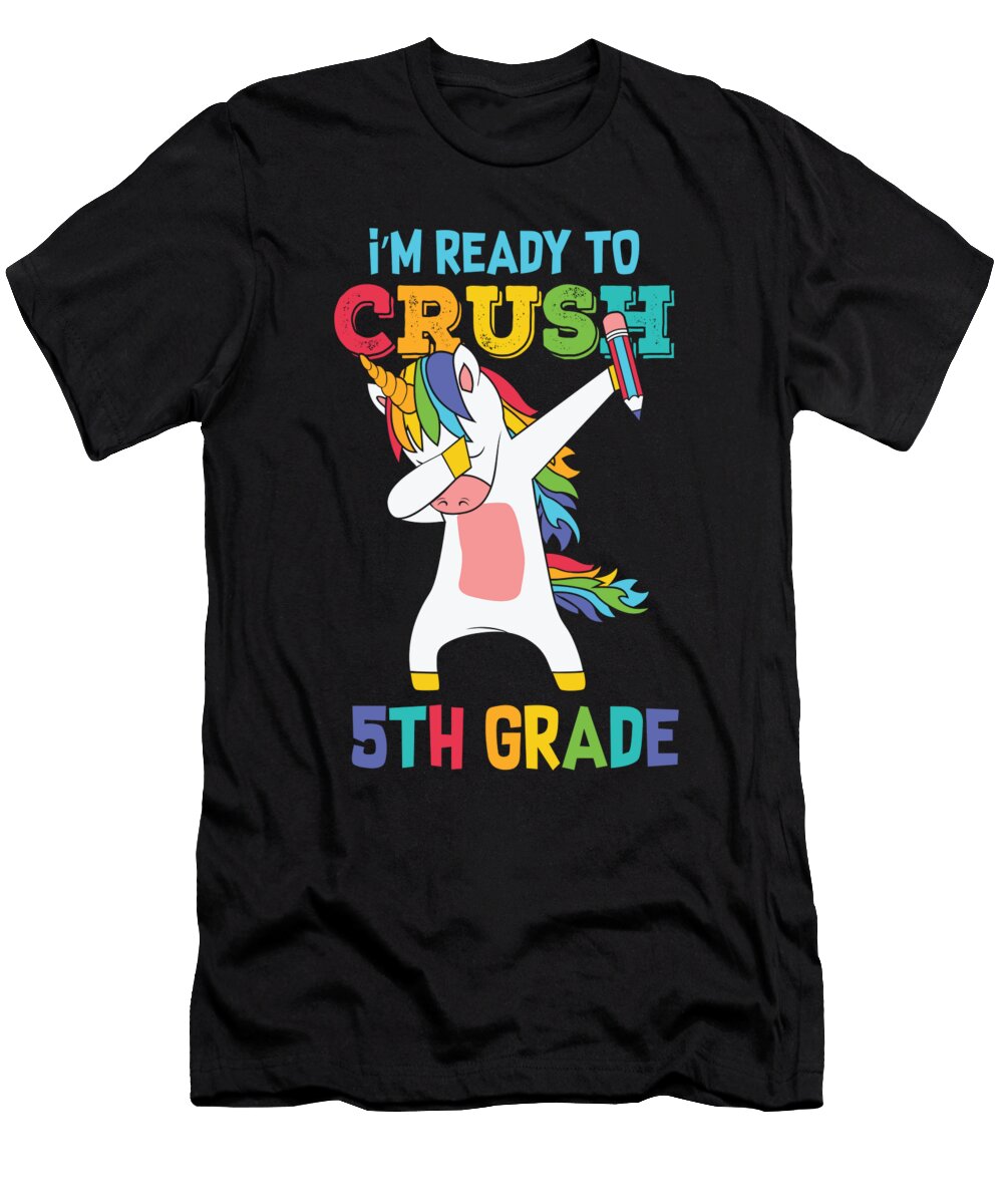Im Ready to Crush 5th Grade Unicorn 5th Graders Licensed Art T-Shirt