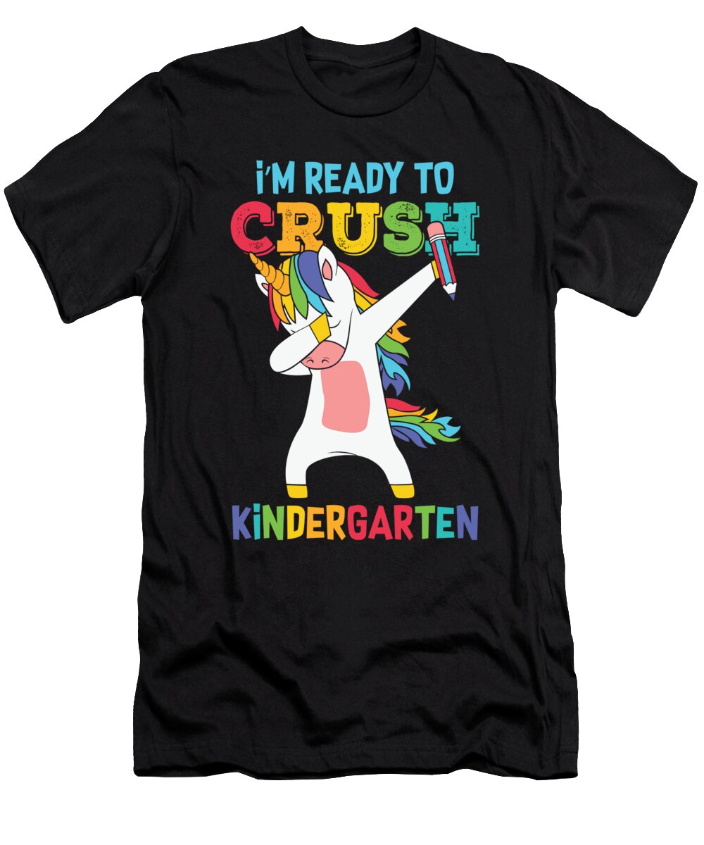 Im Ready to Crush Kindergarten Dabbing Unicorn Licensed Art T-Shirt