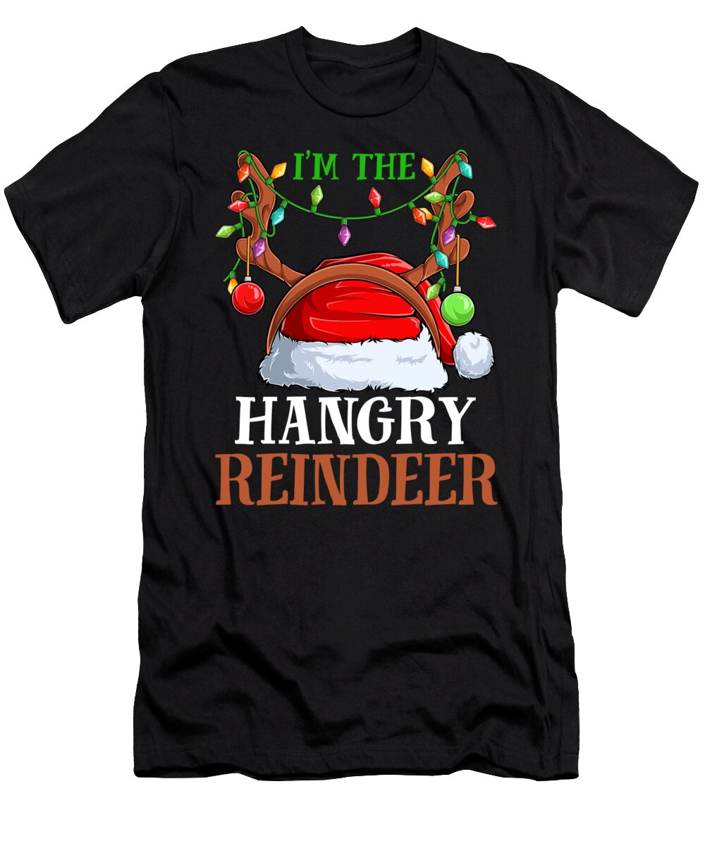Im the Hangry Reindeer Christmas Funny Pajamas Family Xmas Thepassionshop T-Shirt