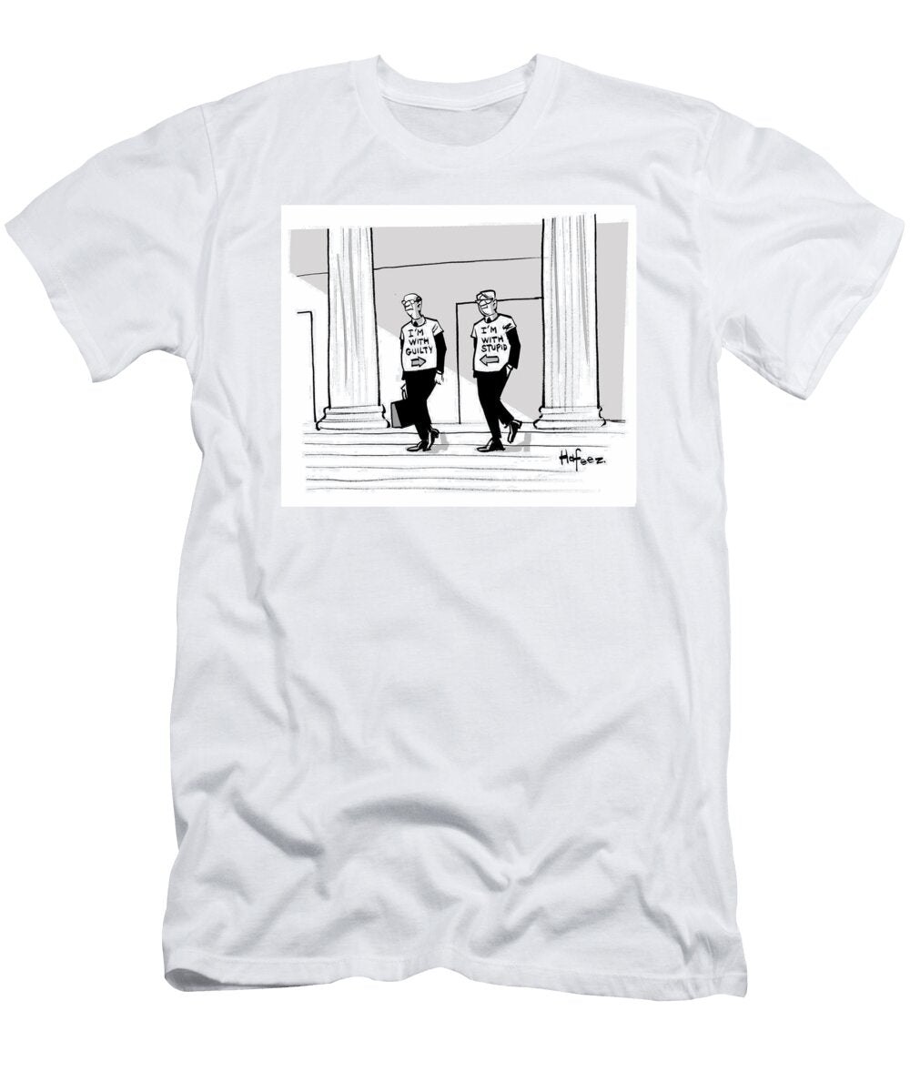 Im with Stupid Im with Guilty Kaamran Hafeez No Index T-Shirt