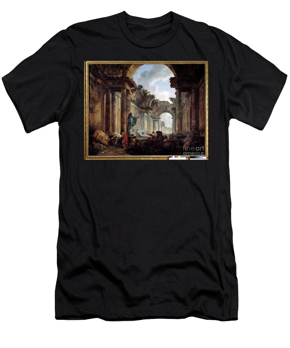 Imaginary View of the Grand Galerie Du Louvre in Ruins Hubert Robert T-Shirt