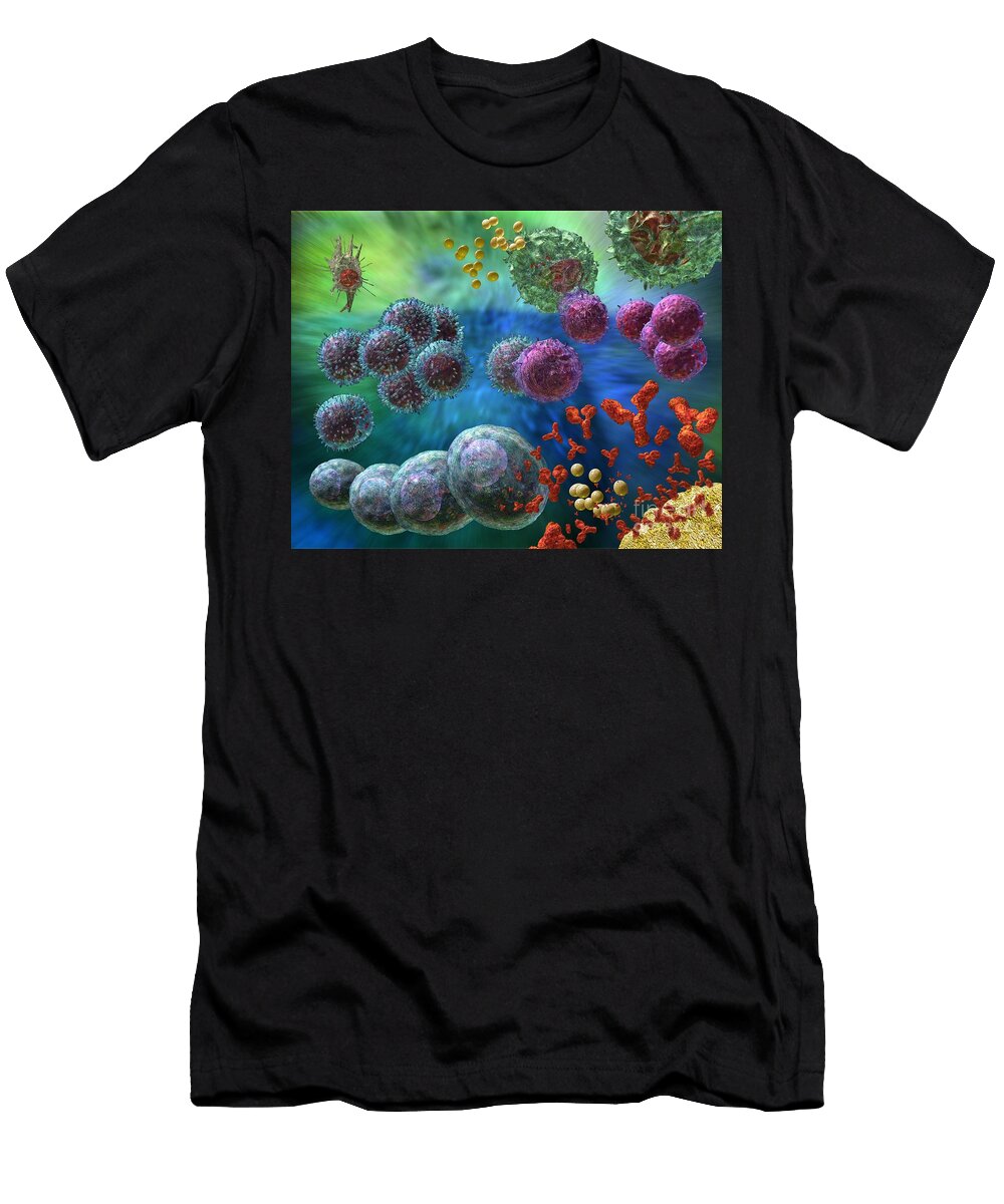 Immune Response Antibody 4 Russell Kightley T-Shirt
