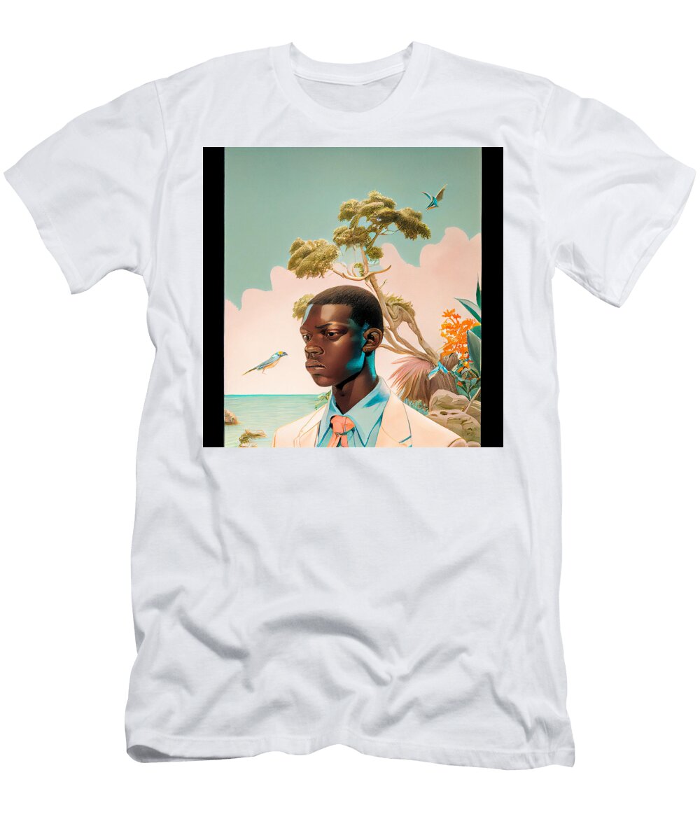 In a Jack Kirby and John James Audubon Style Ge By Asar Studios Celestial Images T-Shirt