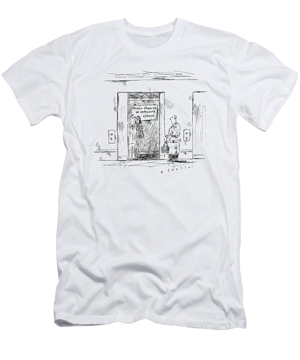 In an Elevator a Sign Reads Barbara Smaller T-Shirt