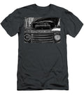 In Front of an Old Rusty Ford Truck in Black and White Greg Mimbs T-Shirt