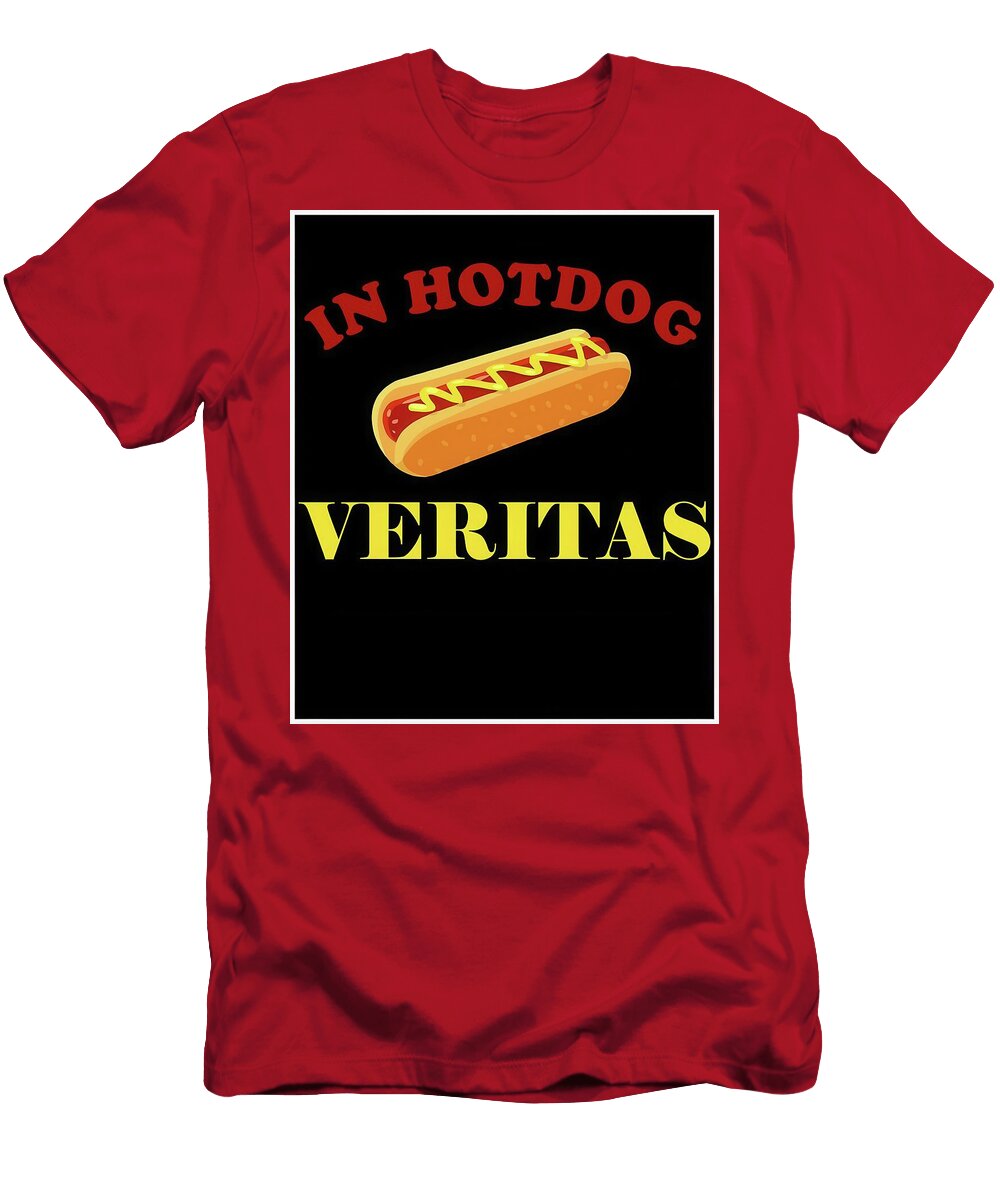 In Hotdog Veritas Funny Academic Barbecue Saying Chloe Gray T-Shirt