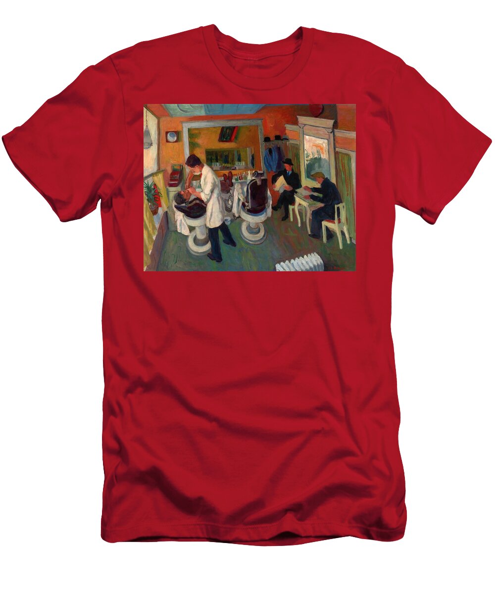 In the Barber Shop Ilya Bolotowsky T-Shirt