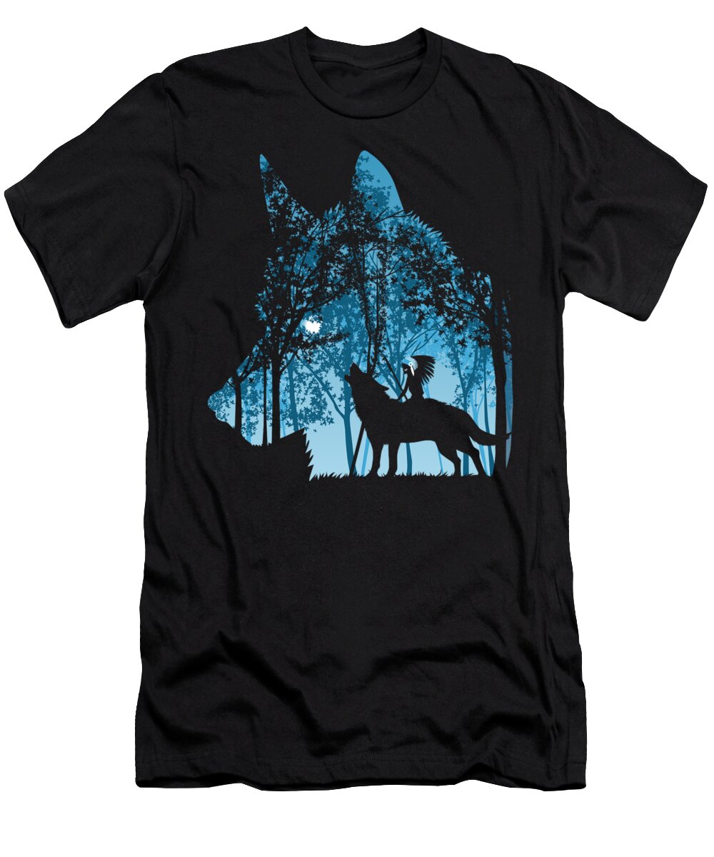 Indian Wolf Albertees T-Shirt
