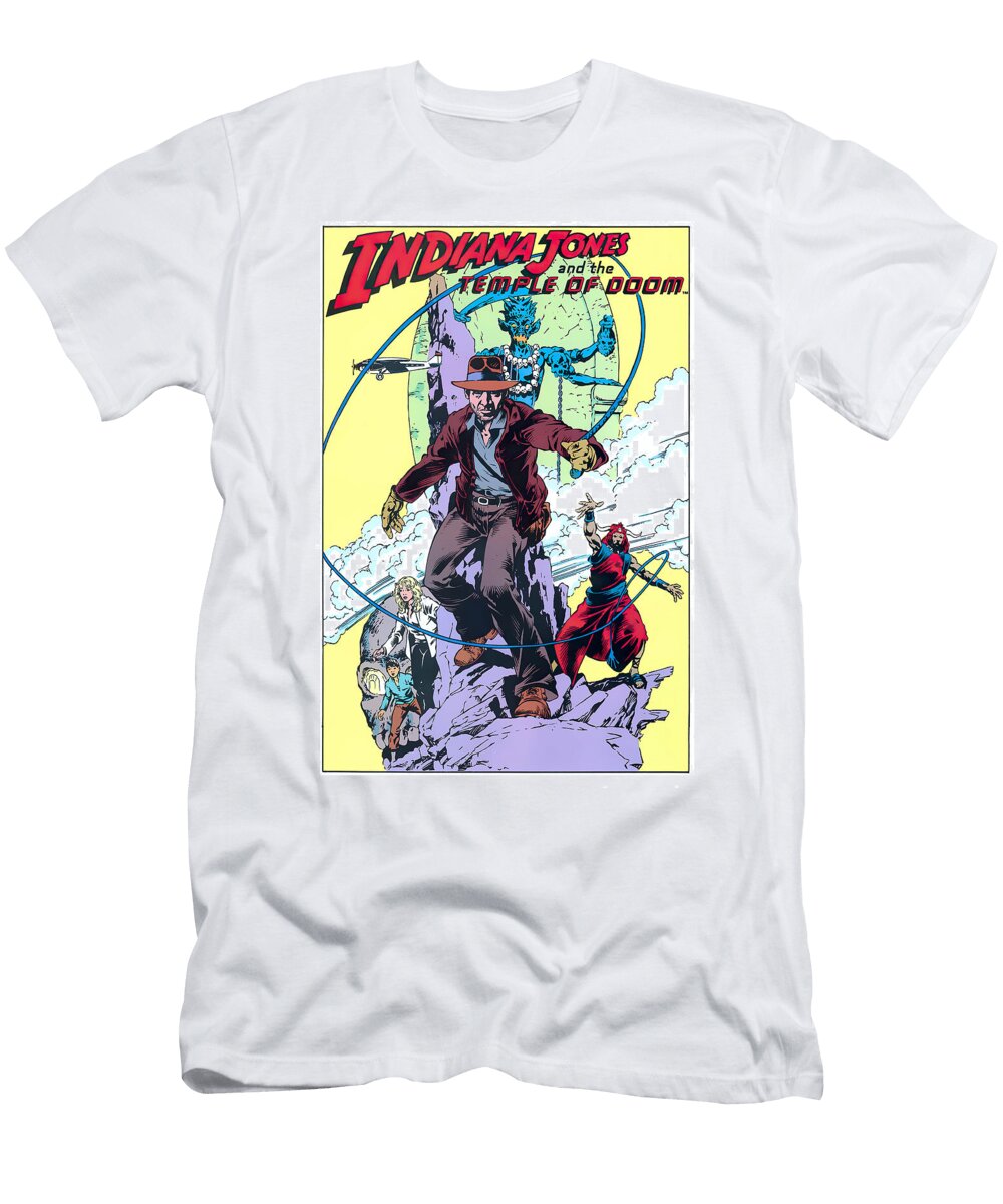 Indiana Jones and the Temple of Doom 1984 Stars on Art T-Shirt