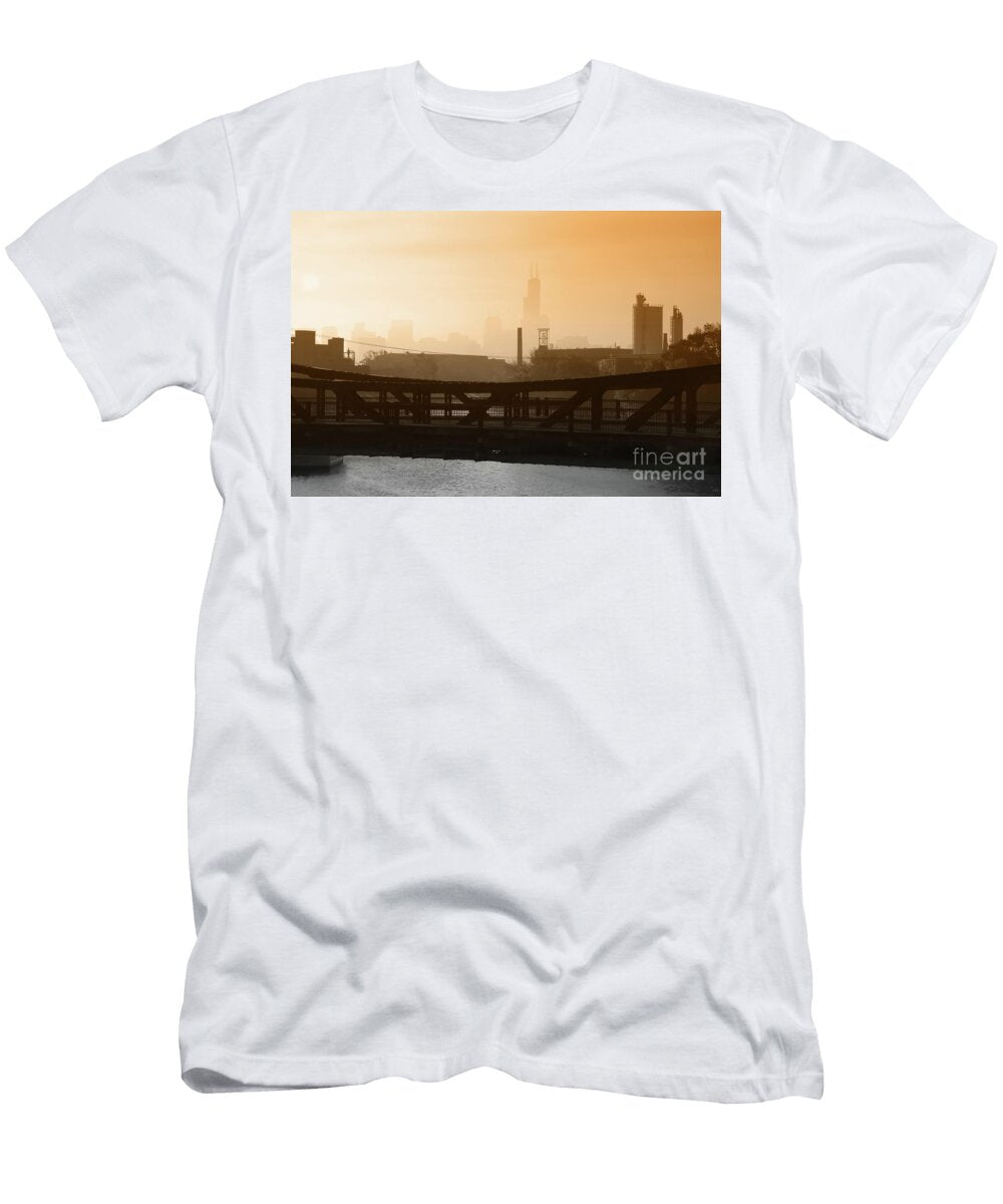 Industrial Chicago Skyline Bruno Passigatti T-Shirt