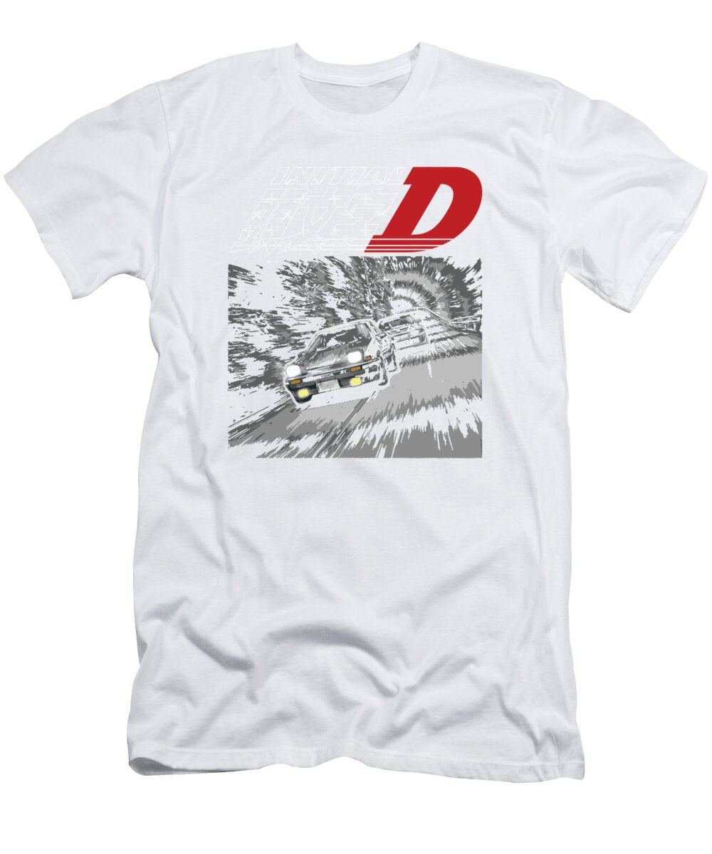 Initial D Mountain Drift Racingandem Ae86 Vs Evo Kennedy Carole T-Shirt