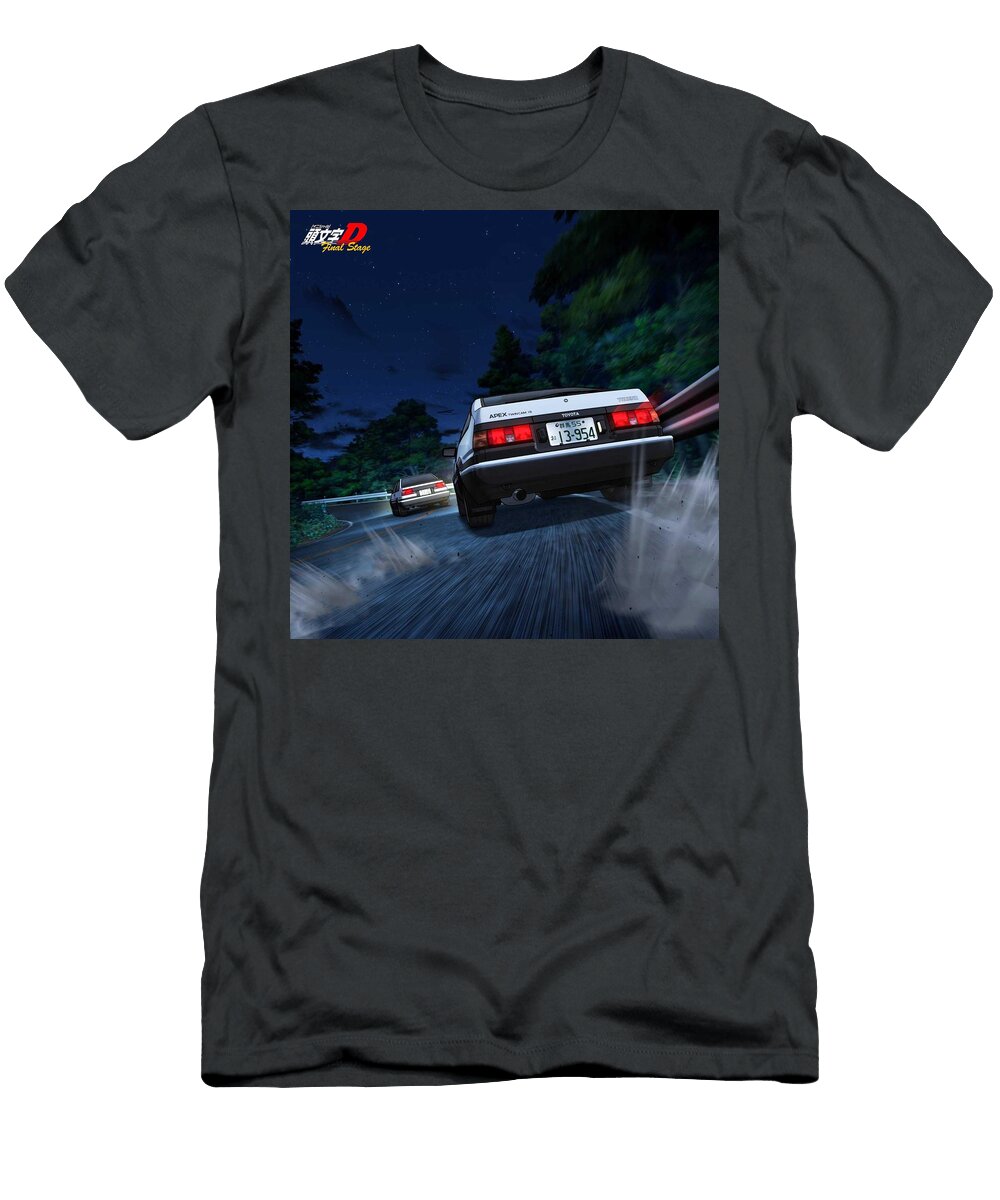 Initial D Neon Ae86 Apex Roger Adkins T-Shirt