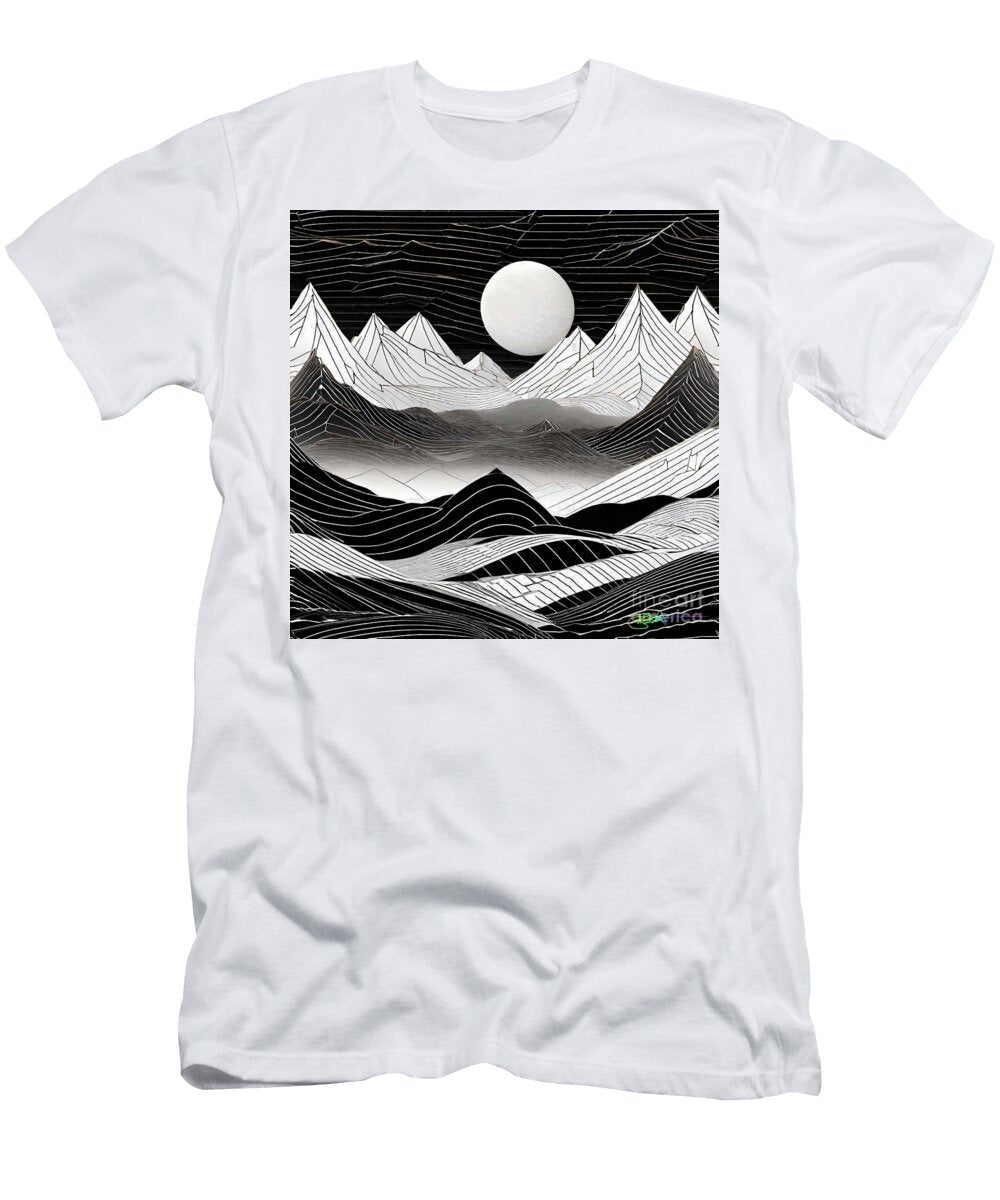Ink Peaks Geometry Mountain Majesty 47 Benito Del Ray T-Shirt