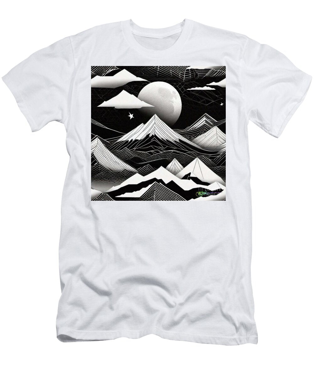 Ink Peaks Geometry Mountain Majesty 48 Benito Del Ray T-Shirt