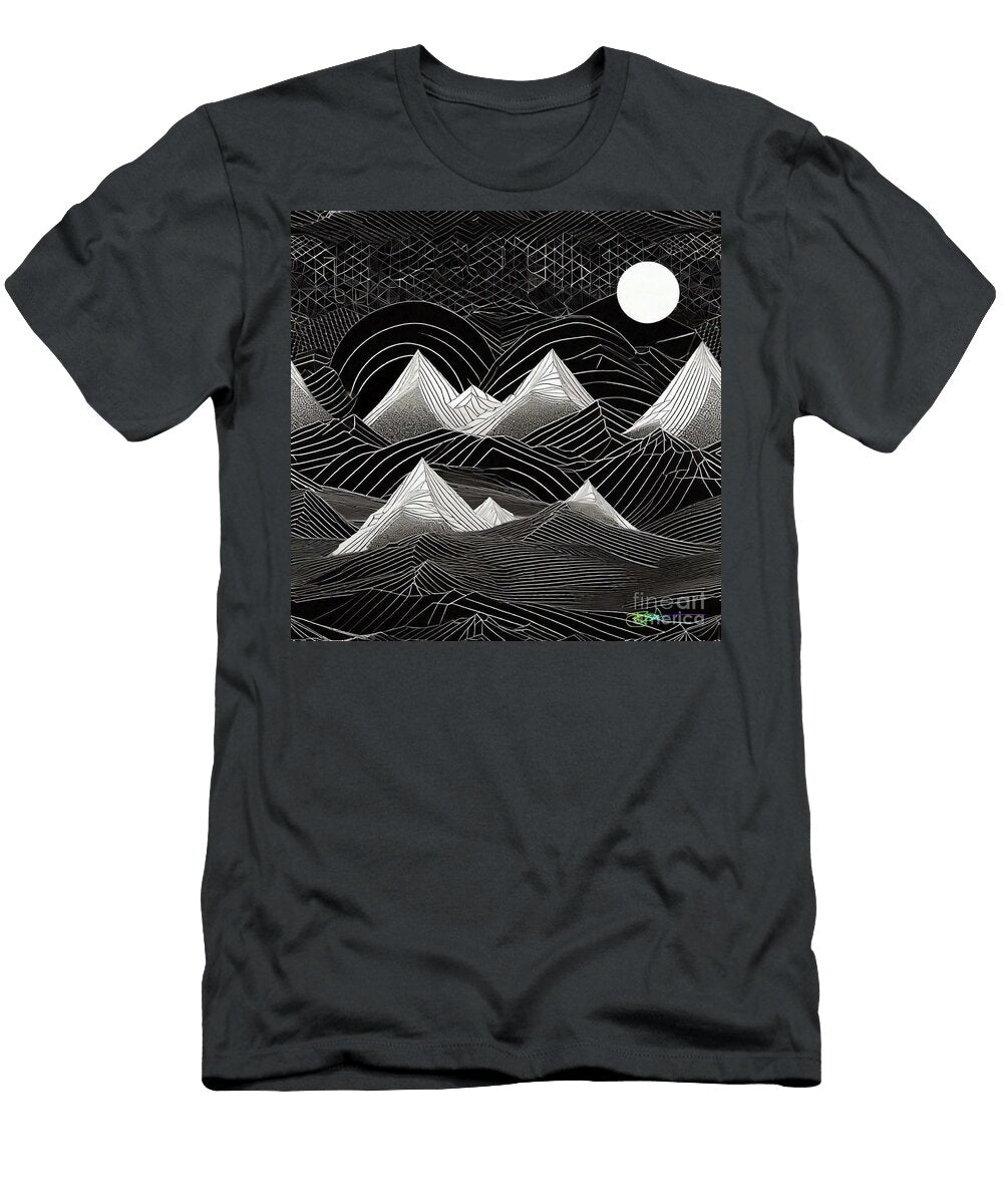 Ink Peaks Geometry Mountain Majesty 64 Benito Del Ray T-Shirt