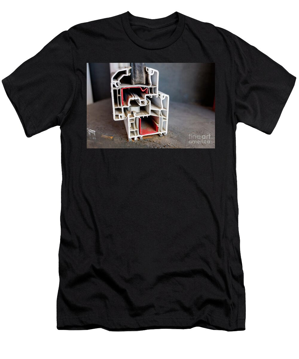 Inner Section Cut From the Profile of the Pvc Frame of a Window Joaquin Corbalan T-Shirt
