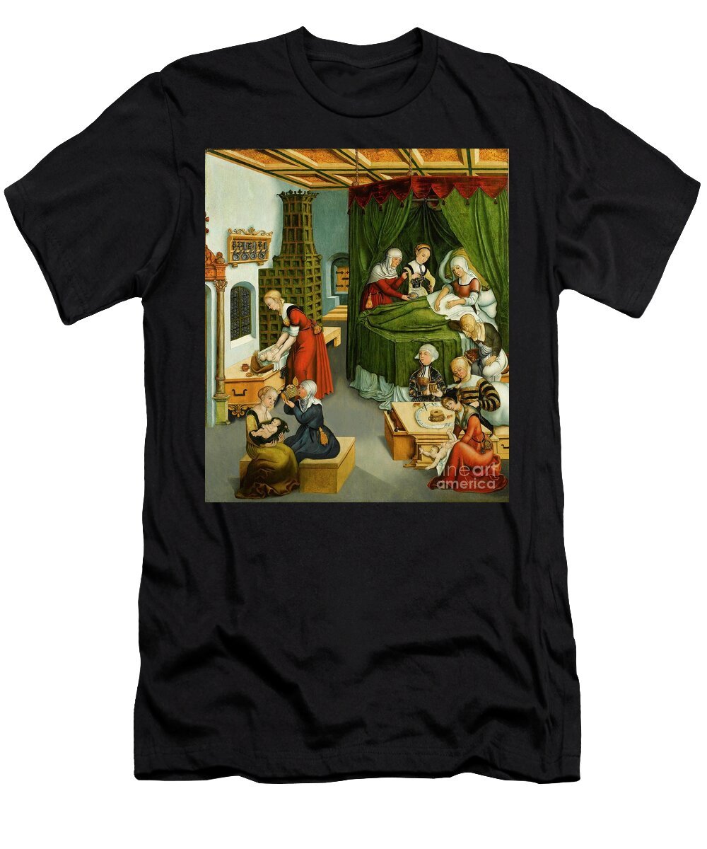 Interior with a Childbirth Scene Lucas the Younger Cranach T-Shirt