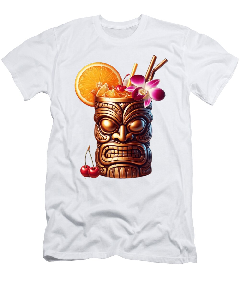 Intricate Tiki Cocktail Shawn Goth T-Shirt