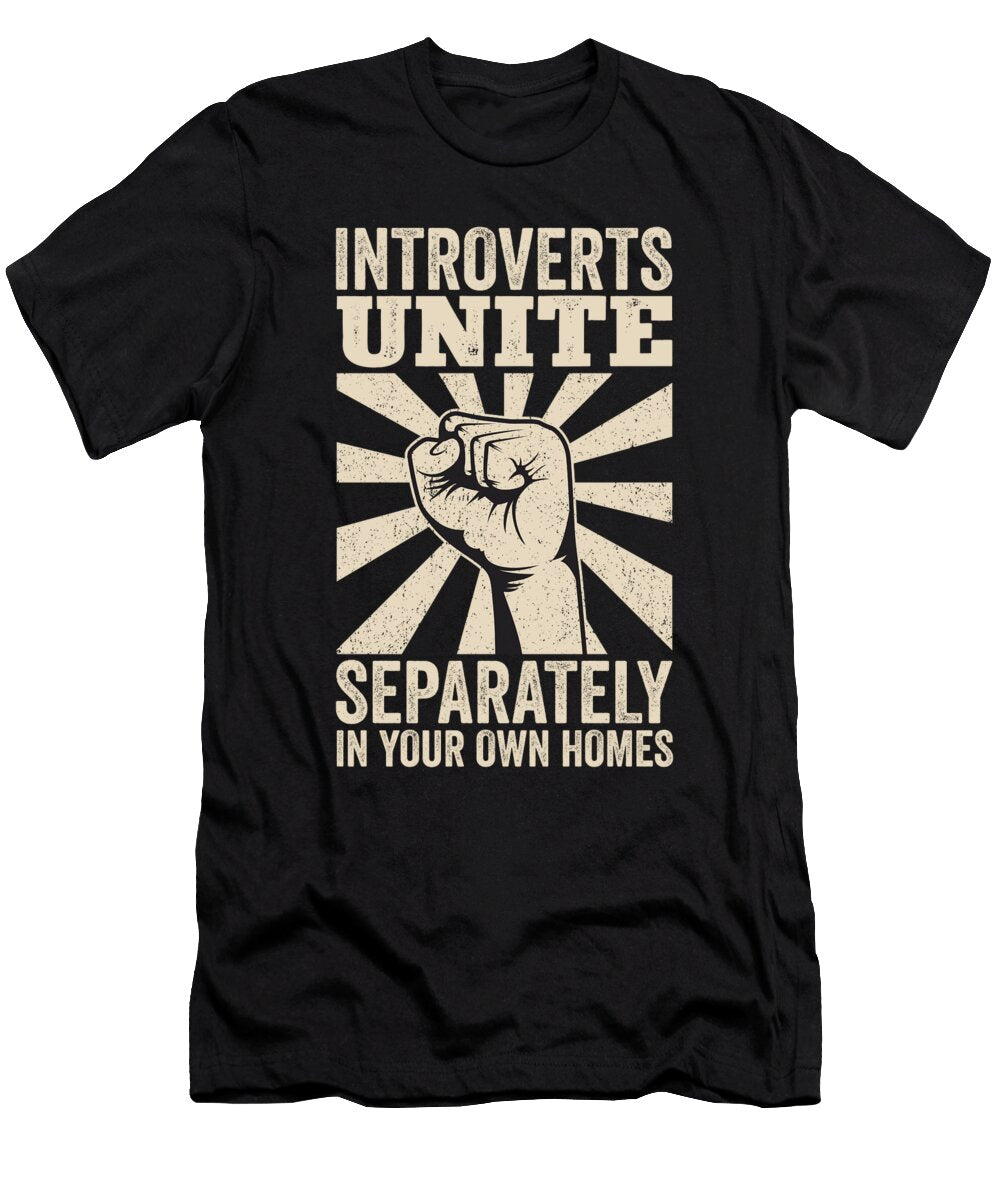 Introverts Unite Separately Retro Me T-Shirt