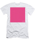 Inverse Chevron Diamond Dot Stripe in Light Aqua and Raspberry Pink N2865 Holy Rock Design T-Shirt