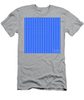 Inverse Chevron Diamond Dot Stripe Pattern in Day Sky and Azul Blue N3008 Holy Rock Design T-Shirt
