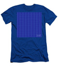 Inverse Chevron Diamond Dot Stripe Pattern in Summer Sky and Ultramarine Blue N2811 Holy Rock Design T-Shirt