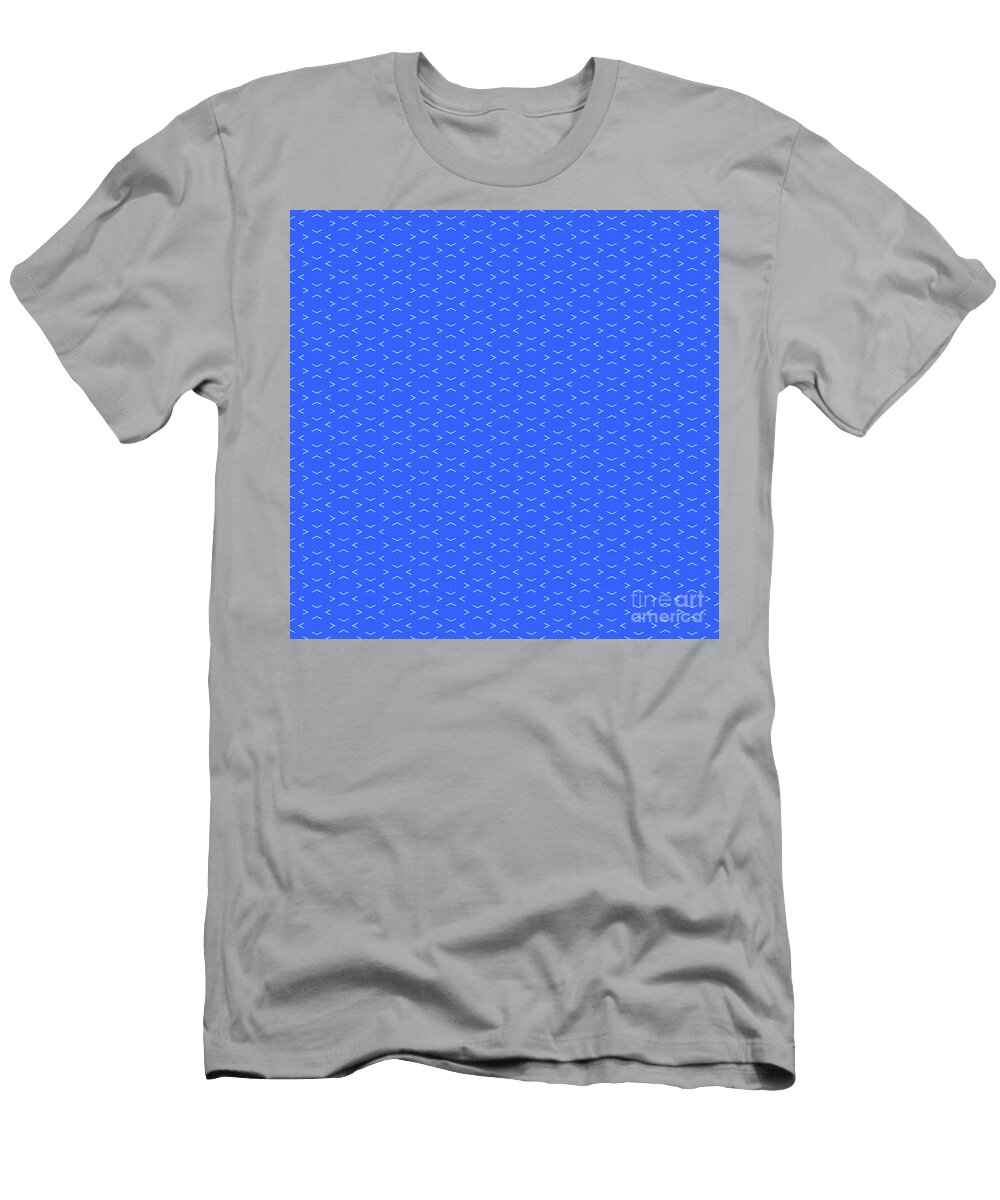 Inverse Chevron Diamond in Day Sky and Azul Blue N3021 Holy Rock Design T-Shirt