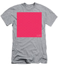 Inverse Chevron Diamond Pattern in Eggshell White and Ruby Pink N2596 Holy Rock Design T-Shirt