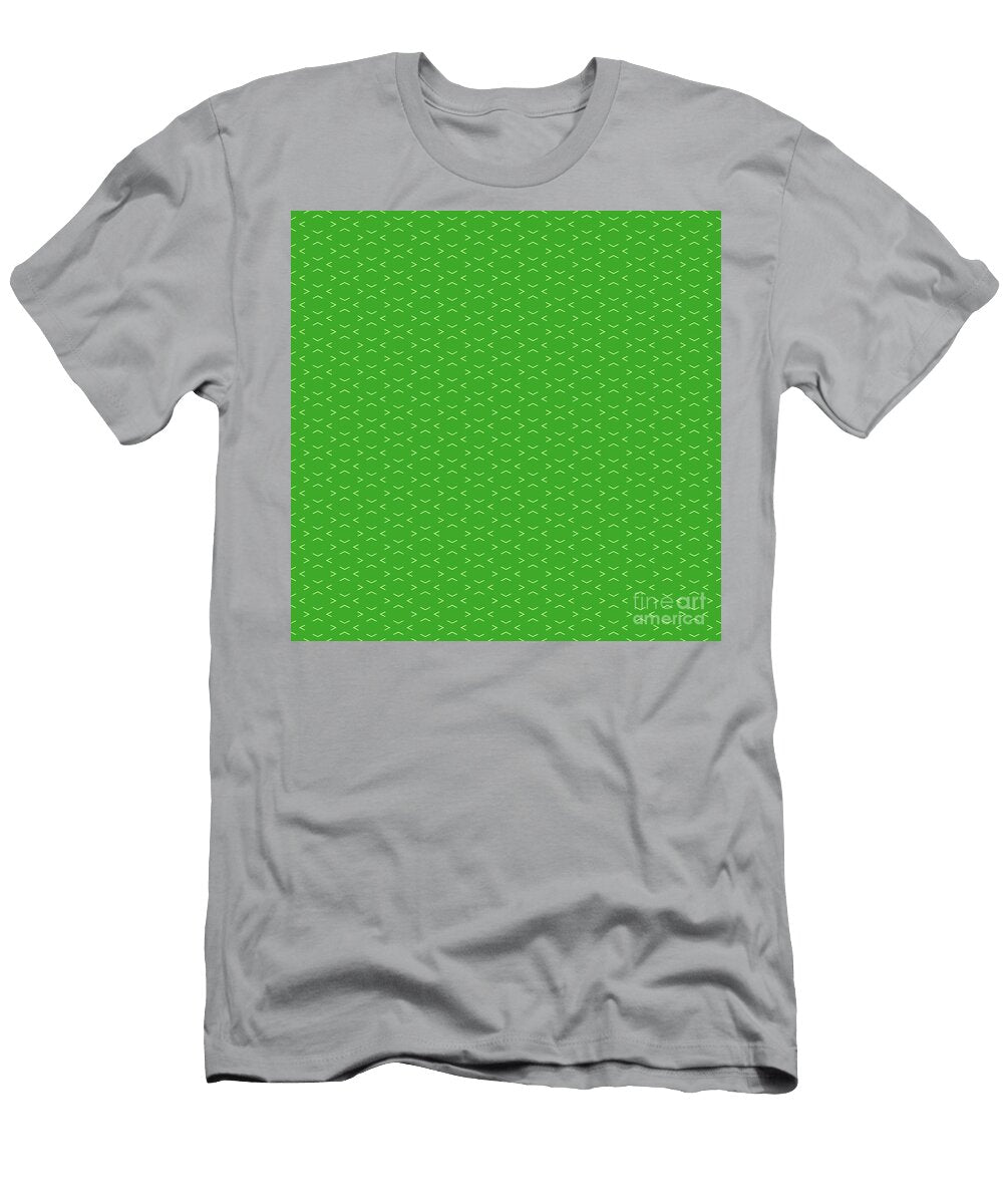 Inverse Chevron Diamond Pattern in Light Apple and Grass Green N2374 Holy Rock Design T-Shirt