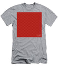 Inverse Chevron Diamond Pattern in Light Coral and Venetian Red N2830 Holy Rock Design T-Shirt