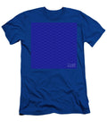 Inverse Chevron Diamond Pattern in Summer Sky and Ultramarine Blue N2808 Holy Rock Design T-Shirt