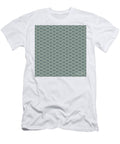 Inverse Heavy Chevron Diamond Pattern in Bone White and Slate Gray N1924 Holy Rock Design T-Shirt