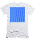 Inverse Heavy Chevron Diamond Pattern in Day Sky and Azul Blue N2395 Holy Rock Design T-Shirt