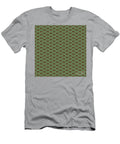 Inverse Heavy Chevron Diamond Pattern in Mint Green and Chocolate Brown N3143 Holy Rock Design T-Shirt