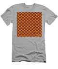 Inverse Heavy Upward Chevron Pattern in Golden Yellow and Chestnut Brown N1885 Holy Rock Design T-Shirt