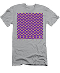 Inverse Heavy Upward Chevron Pattern in Sunny Yellow and Iris Purple N2078 Holy Rock Design T-Shirt