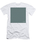 Inverse Light Upward Chevron Pattern in Bone White and Slate Gray N2598 Holy Rock Design T-Shirt