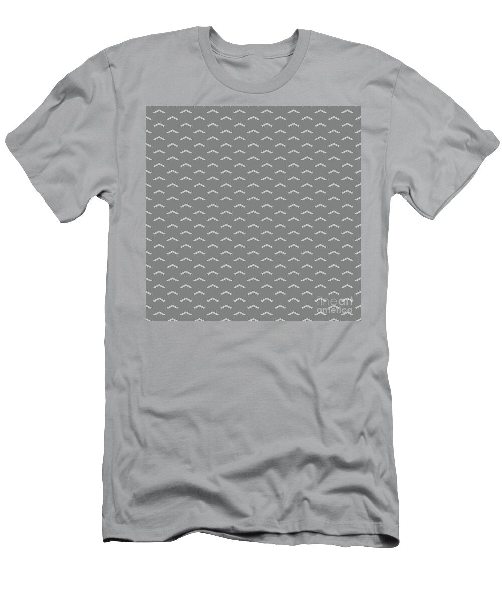 Inverse Light Upward Chevron Pattern in Silver Sand and Granite Gray N2842 Holy Rock Design T-Shirt