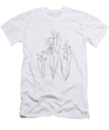 Iris Narcissus and Orchid Sketching Color Color T-Shirt