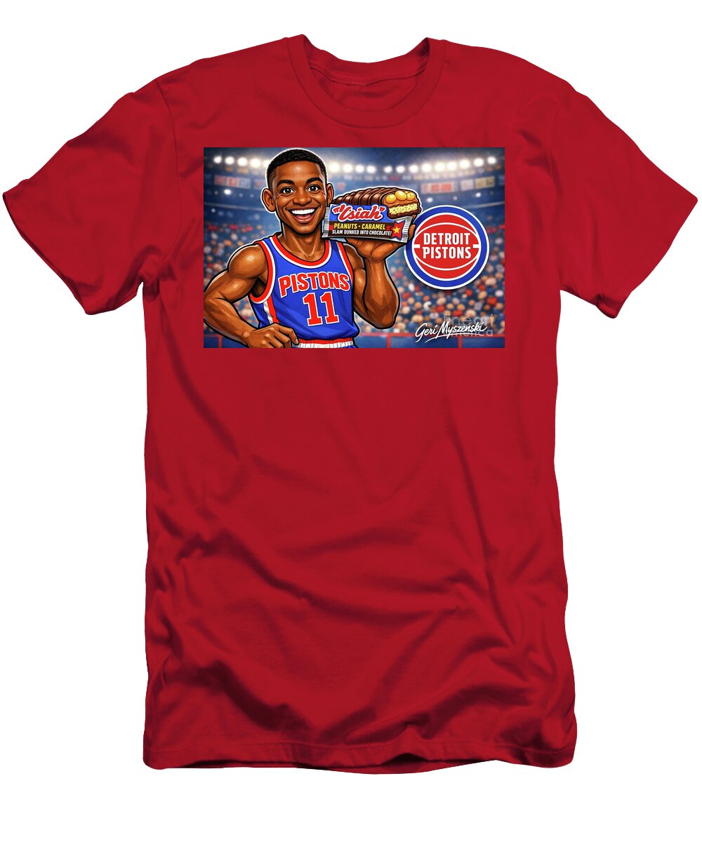 Isiah Thomas the Isiah Bar Detroit Pistons 1992 Geraldine Myszenski T-Shirt