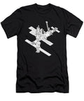 Iss International Space Station Line Drawing Tom Hill T-Shirt