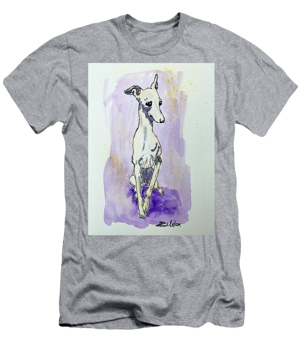 Italian Greyhound in Purple Zelda Tessadori T-Shirt