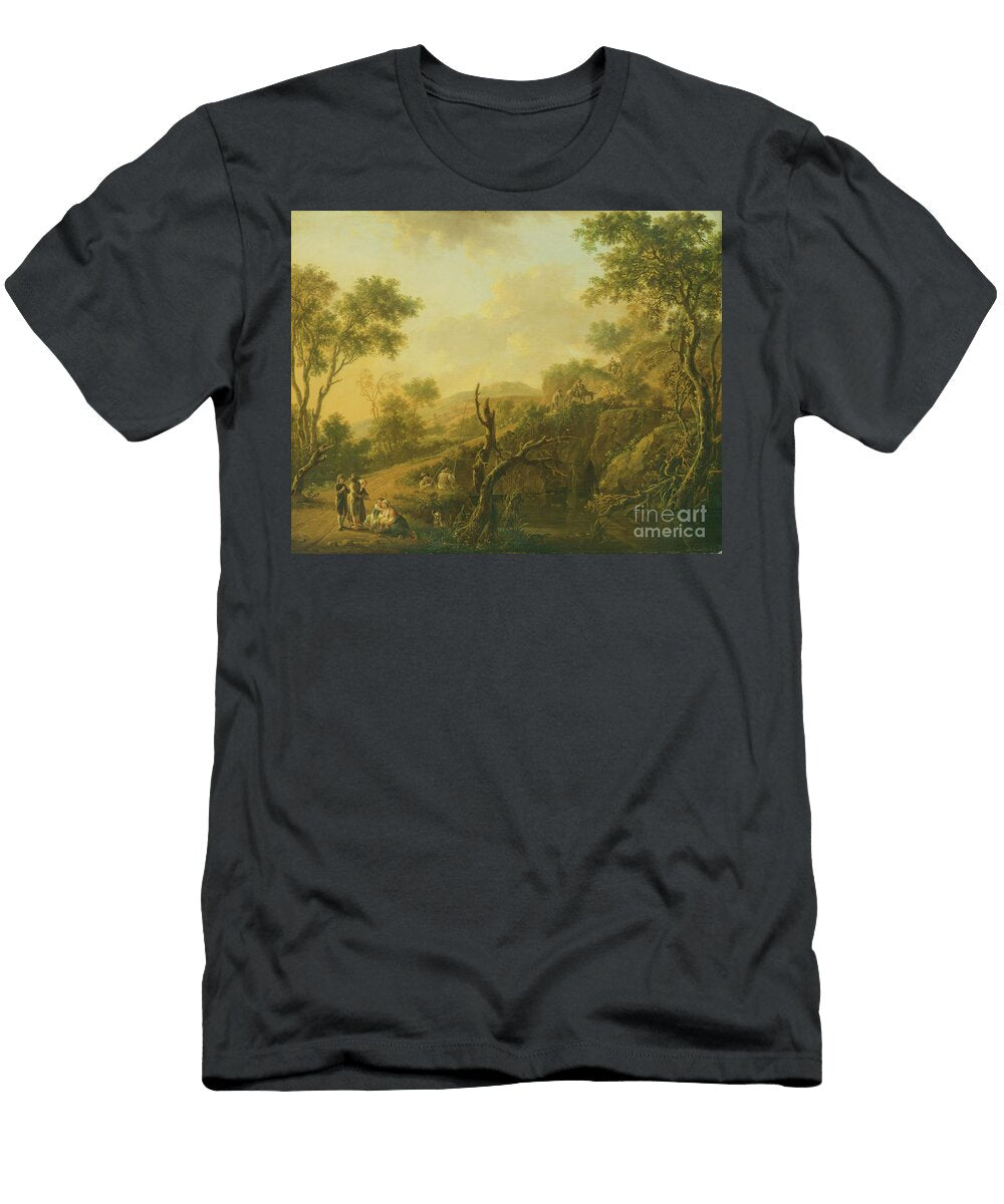 Italian Landscape Hendrik Willem Schweickhardt T-Shirt