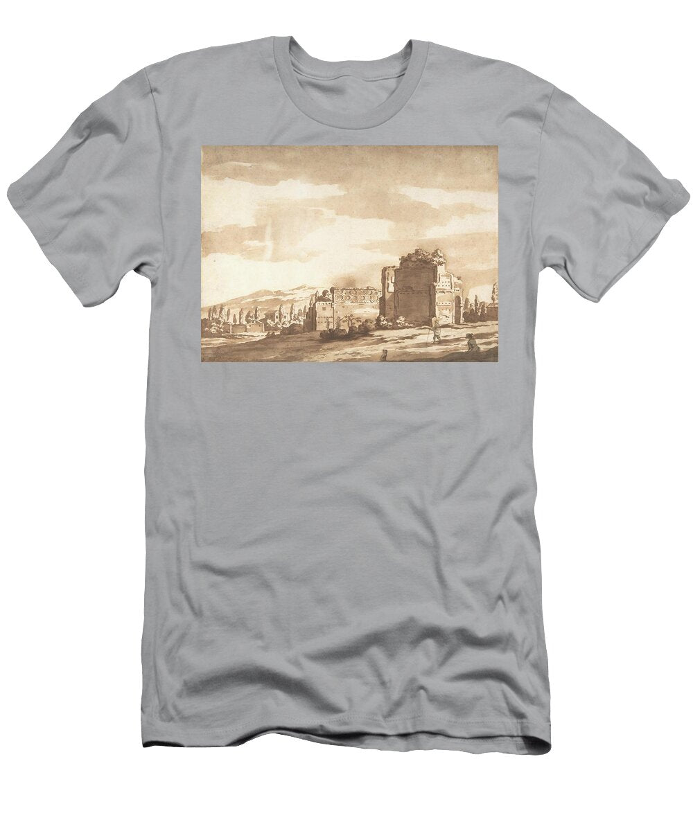 Italian Landscape Perhaps the Monte Mario Rome Jacob Van Der Ulft T-Shirt