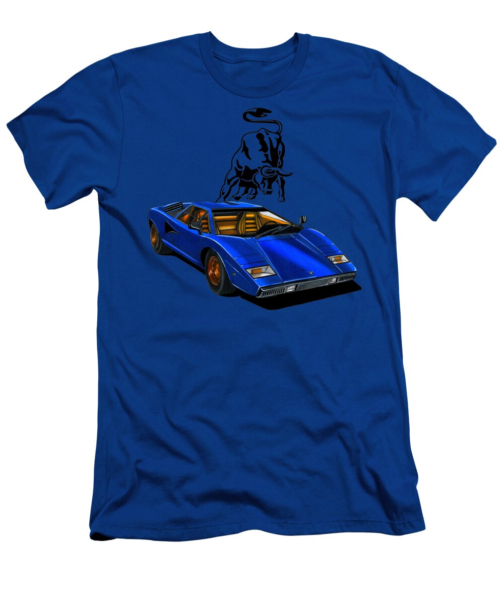 Italian Legendary Supercar Lamborghini Countach Lp400 V12 Vladyslav Shapovalenko T-Shirt