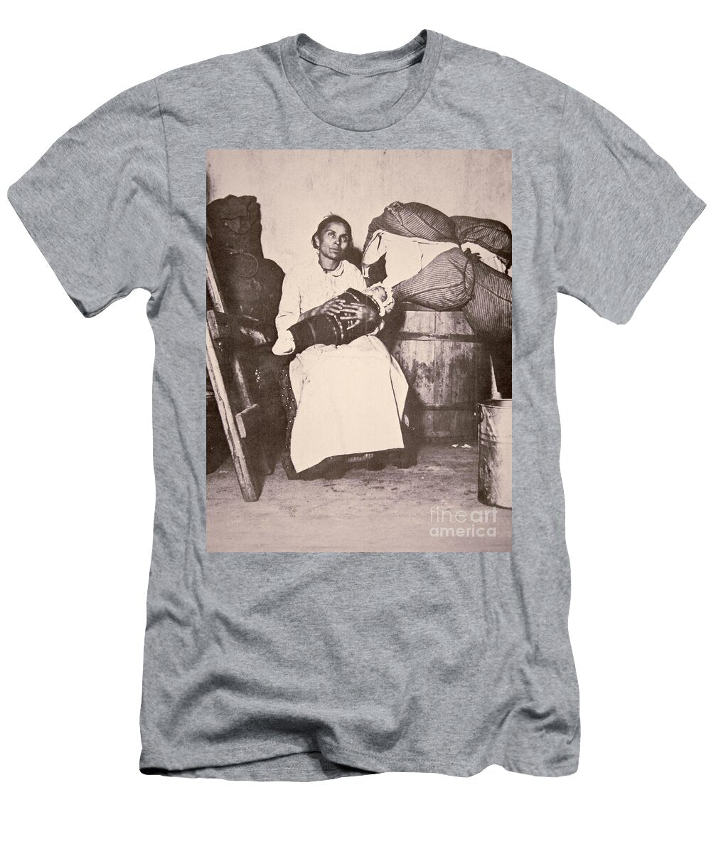 Italian Mother and Baby in New York City Circa 1898 Photo Jacob August Riis T-Shirt