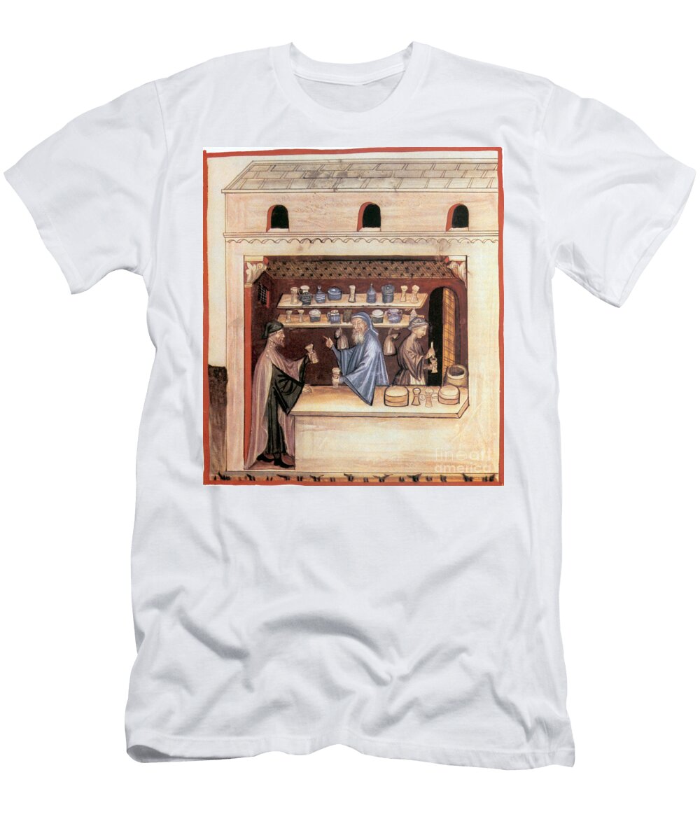 Italian Pharmacy 14th Century Science Source T-Shirt