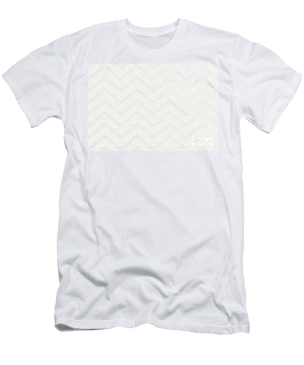 Ivory White Motif Art Deco Chevron Rhombus Arrow Pattern Pairs Valspar 2023 Coty Cozy White 3008 10c Petite Patterns T-Shirt