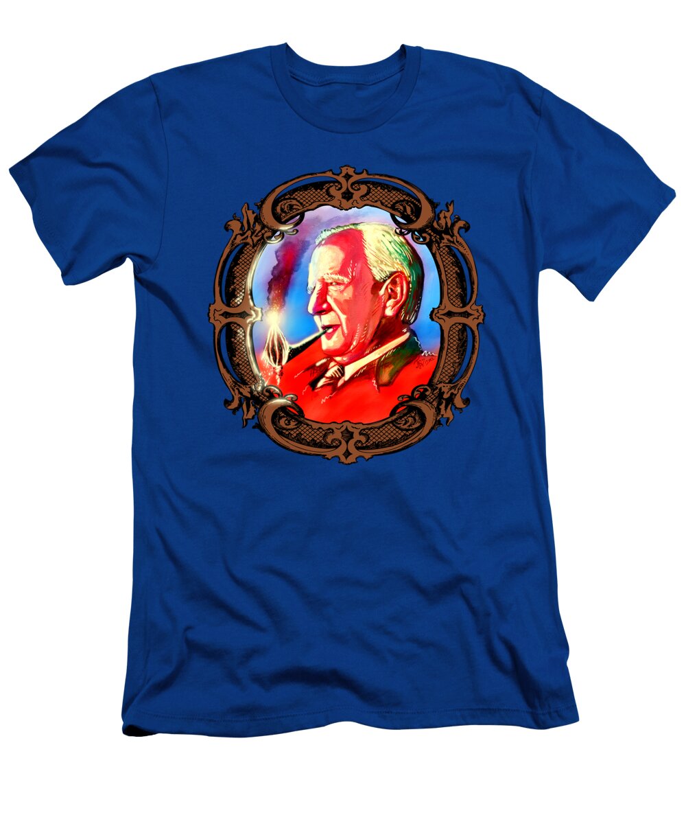 J R R Tolkien with a Mount Doom Pipe Jason Wright T-Shirt