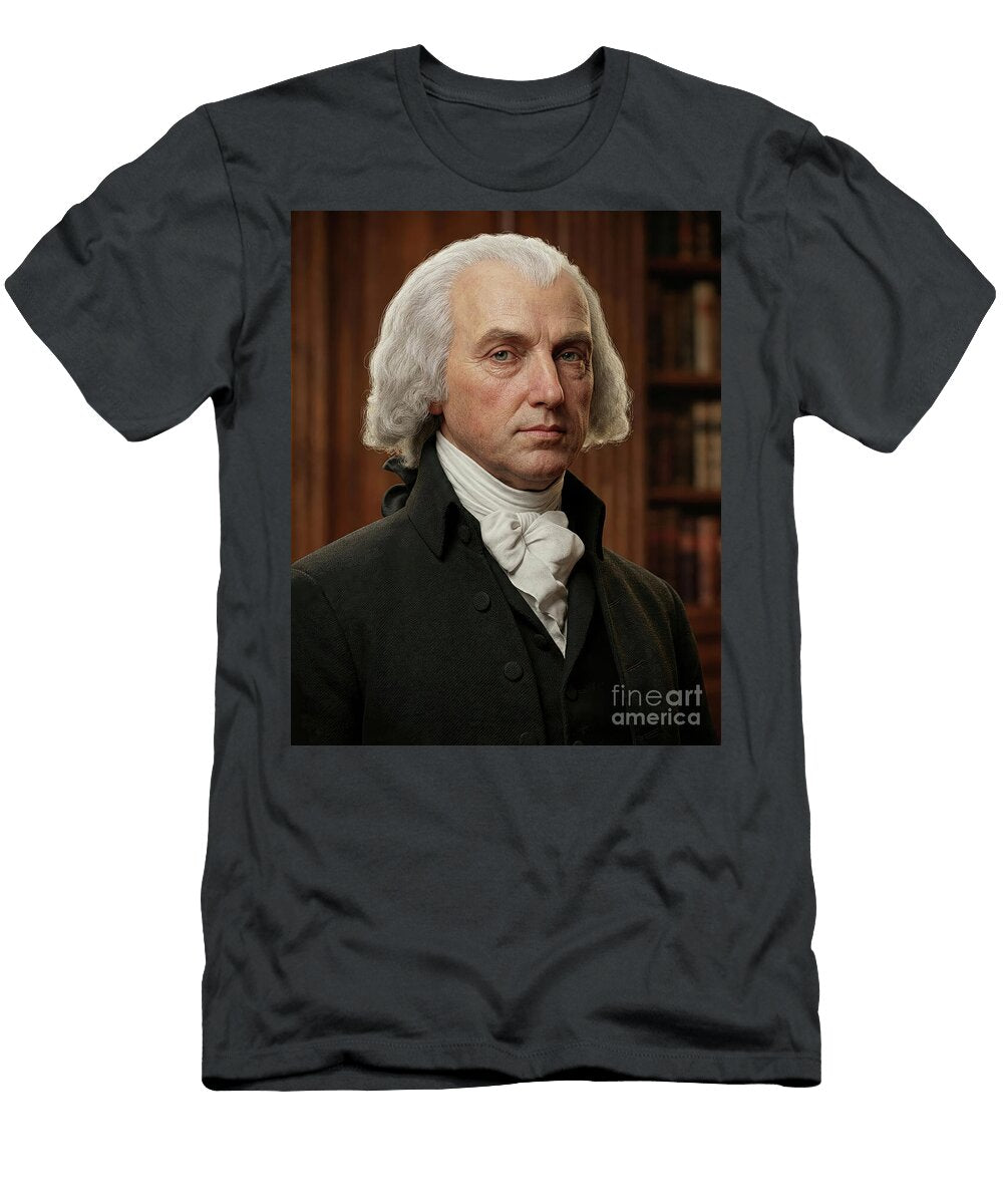 James Madison Father of the Constitution Founding Father Port Gianpiero Lauretta T-Shirt